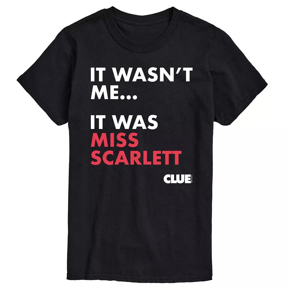 Men's Clue It Was Miss Scarlett Graphic Tee,  Product Image