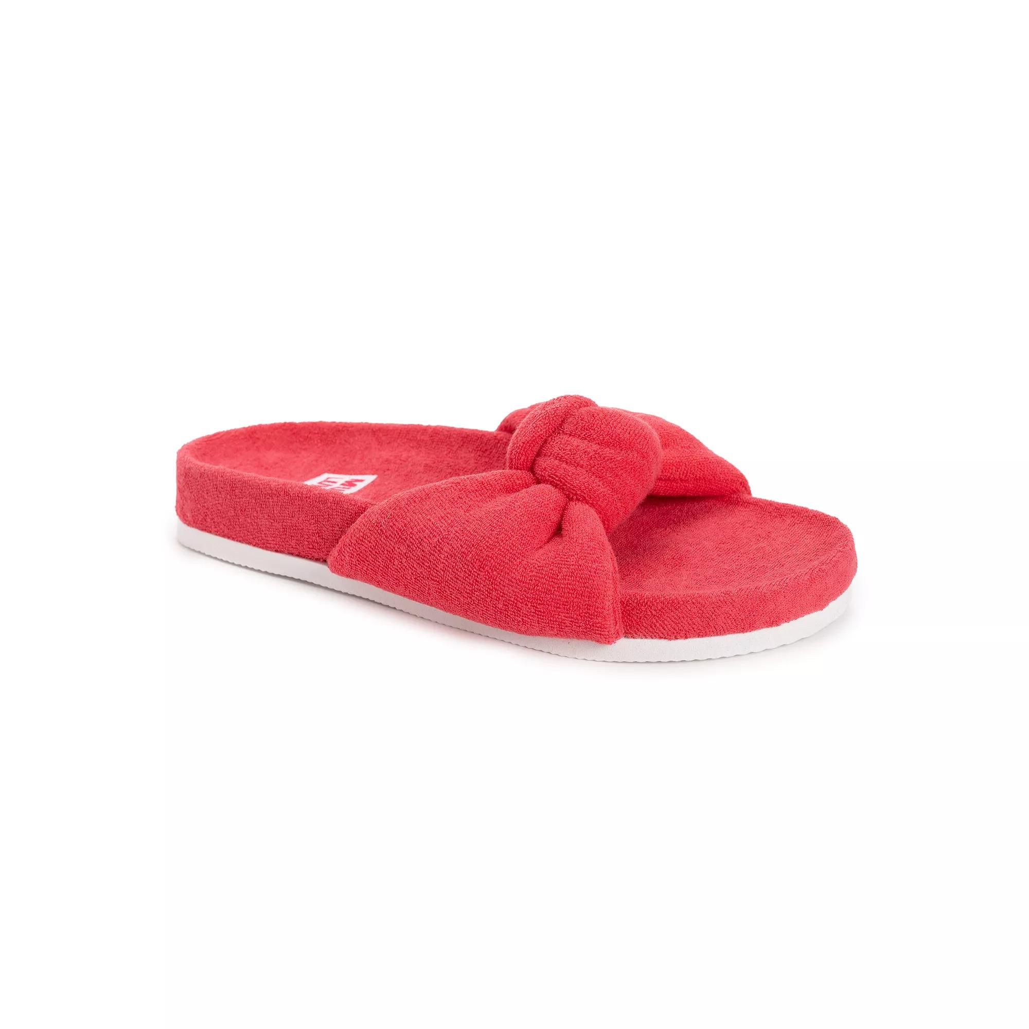 MUK LUKS Nura Knotted Plush Women's Slide Slippers,  Product Image