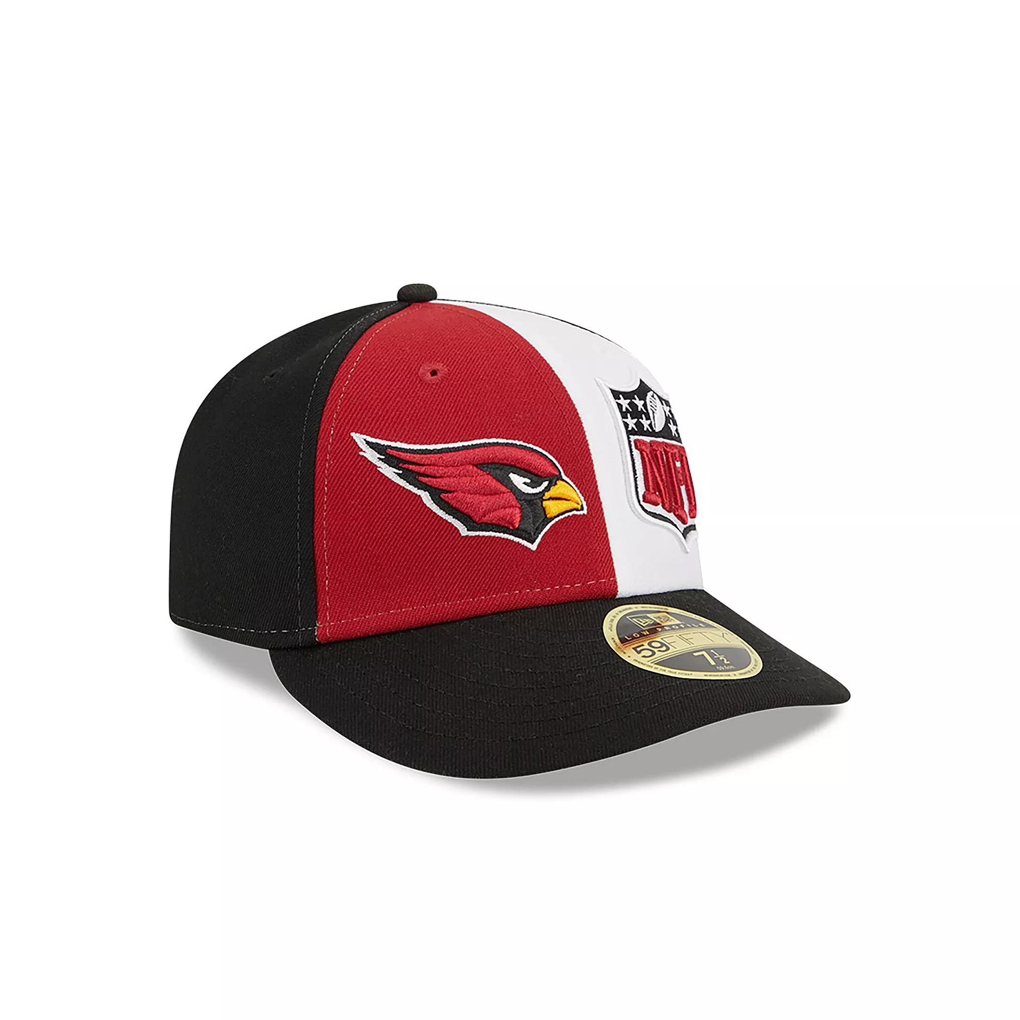 Men's New Era  Cardinal/Black Arizona Cardinals 2023 Sideline Low Profile 59FIFTY Fitted Hat, Size: 7 1/4, Red Product Image