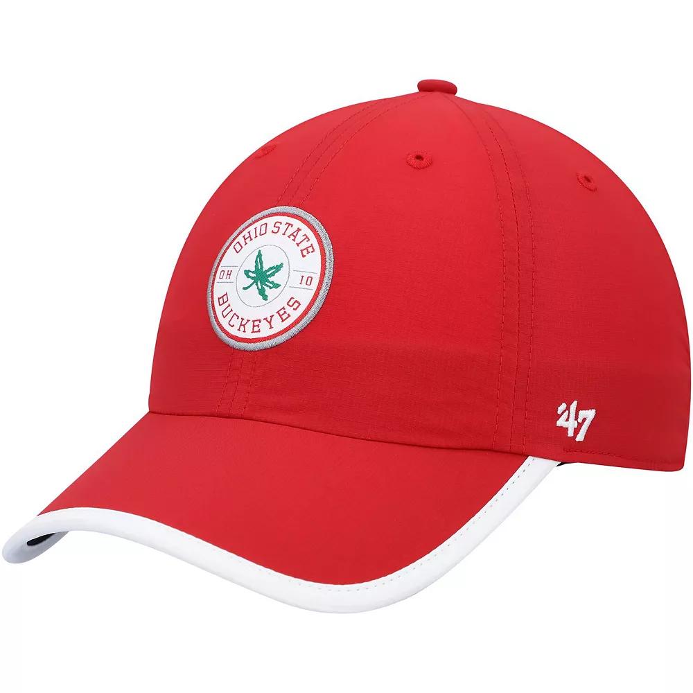Men's '47 Scarlet Ohio State Buckeyes Microburst Team Clean Up Adjustable Hat, Red Product Image