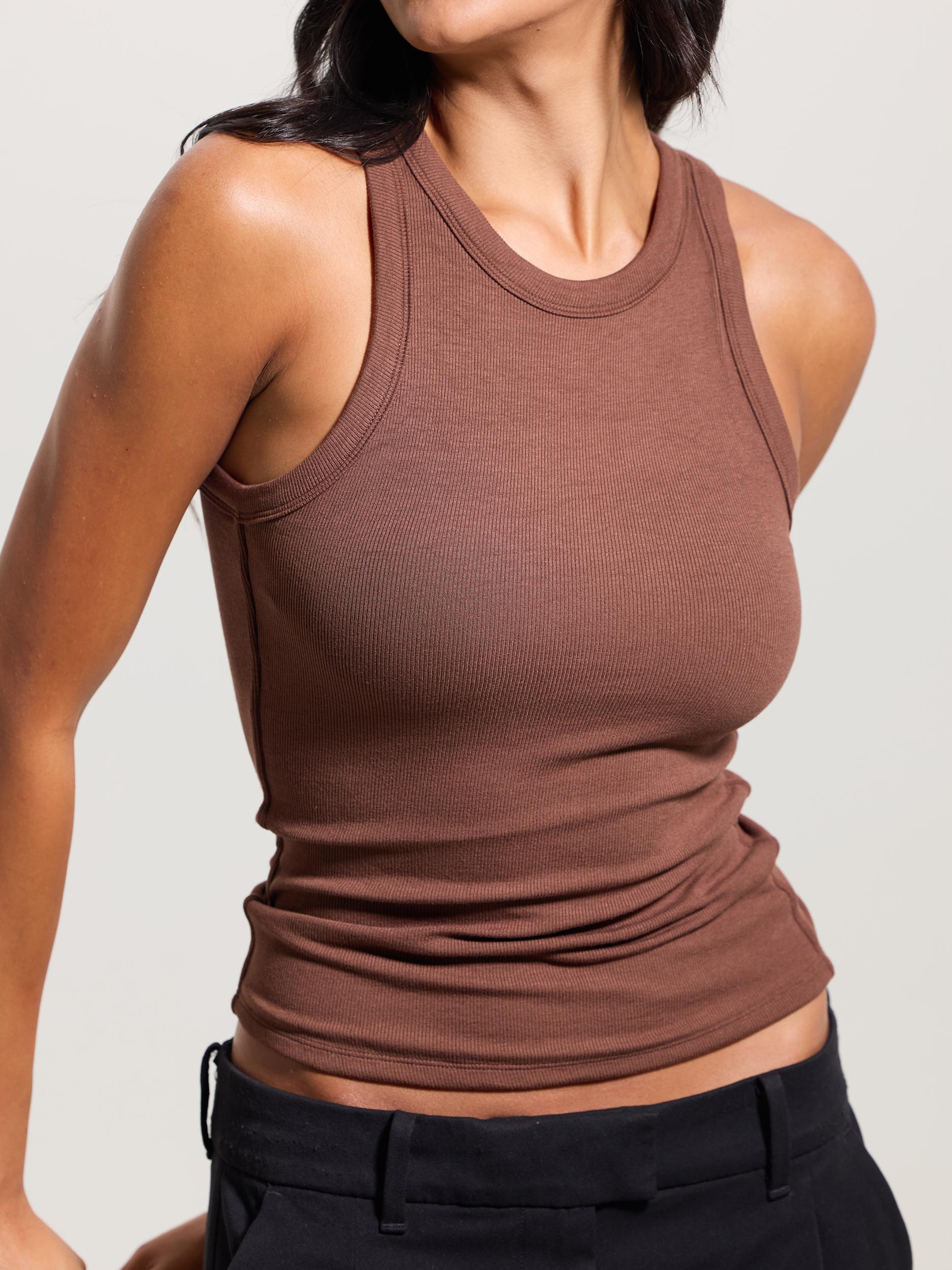 Chunky Binding Ribbed High Neck Brami (Full Length) Product Image