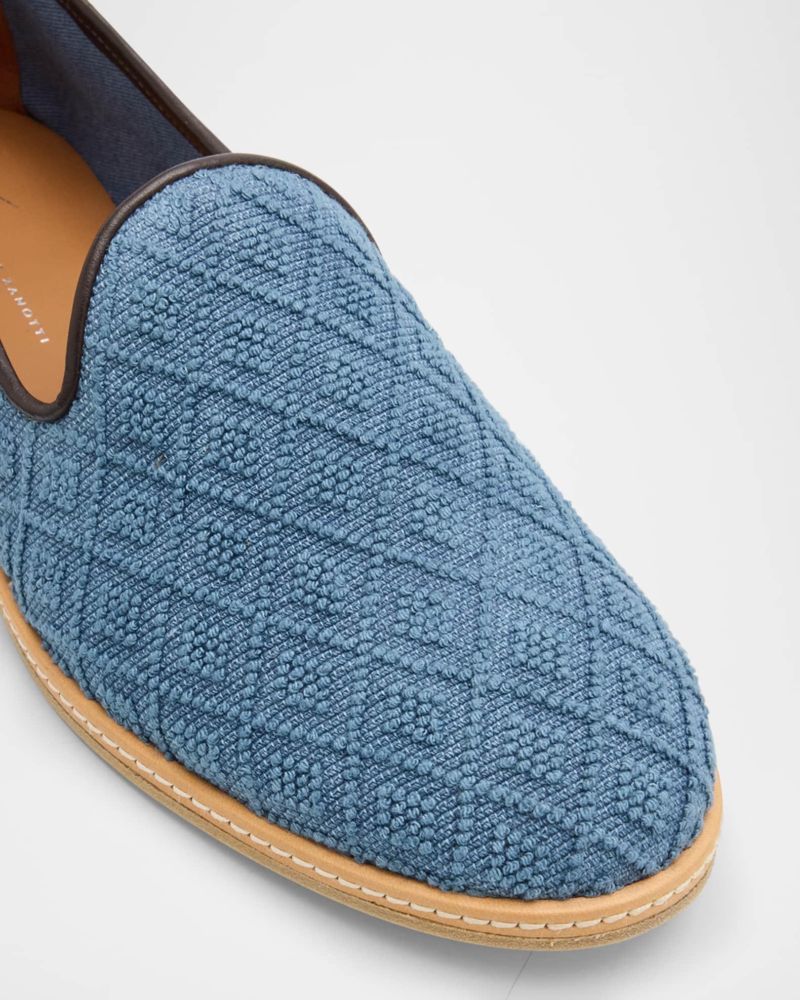 Men's Iknu Leather-Trim Cotton Loafers Product Image