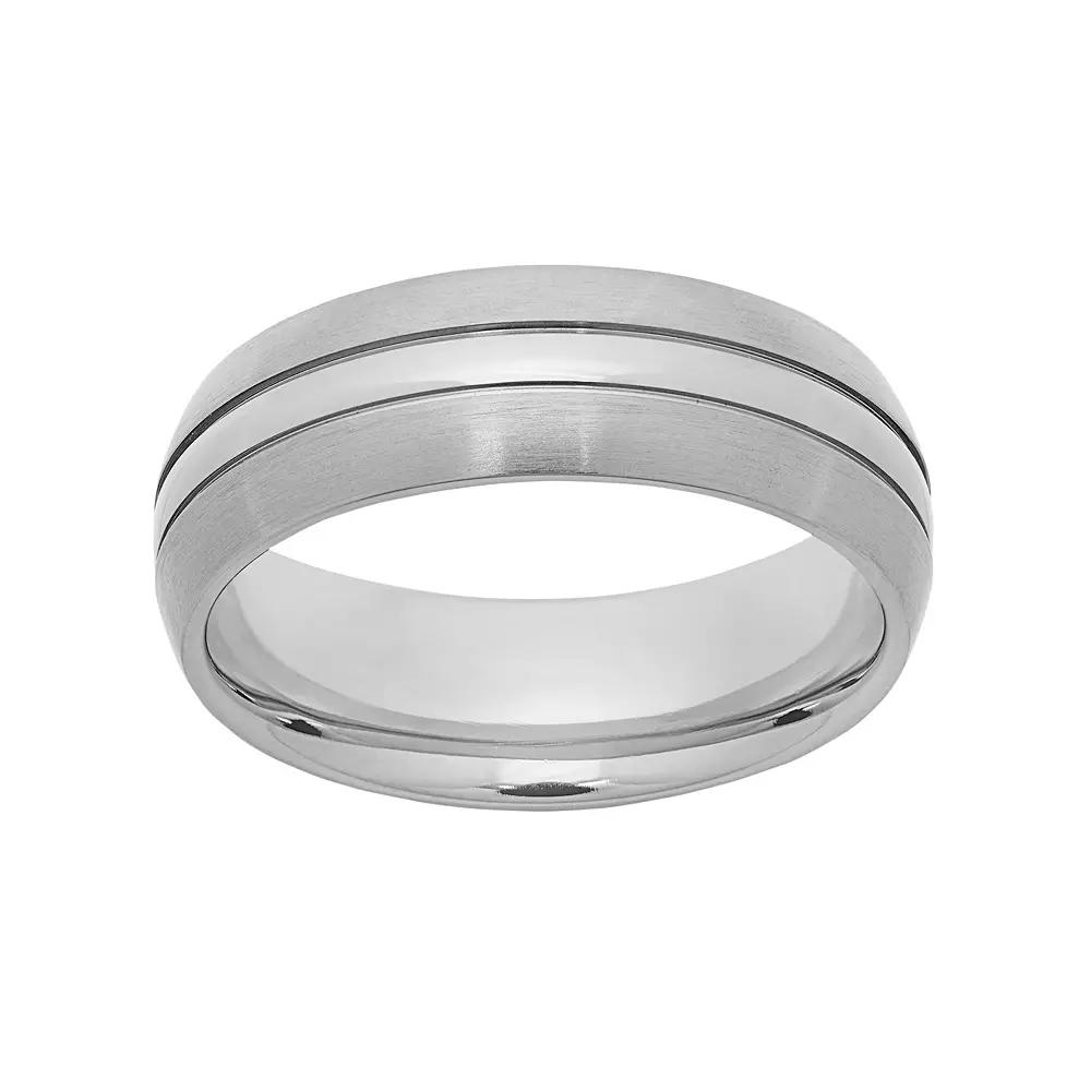 Titanium Striped Wedding Band - Men, Men's, Size: 11.50, White Product Image