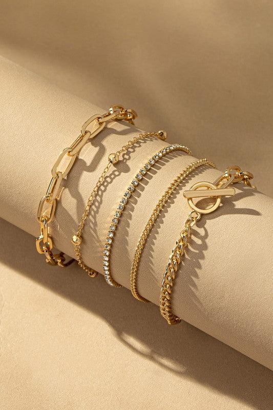 Five Mixed Bracelets Set Product Image