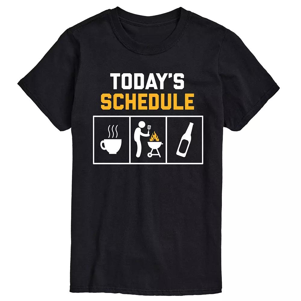 Big & Tall Todays Schedule Grilling Beer Tee, Men's,  Product Image