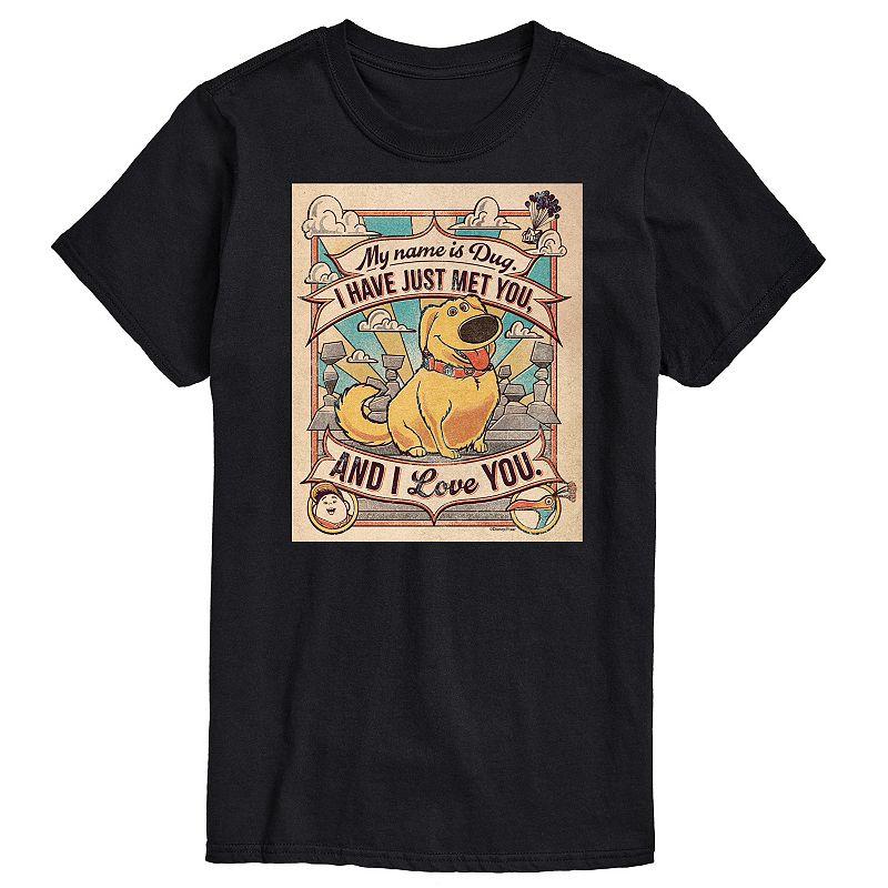 Disney / Pixar's UP Big & Tall Name Is Dug Graphic Tee, Men's, Size: XXL Tall, White Product Image