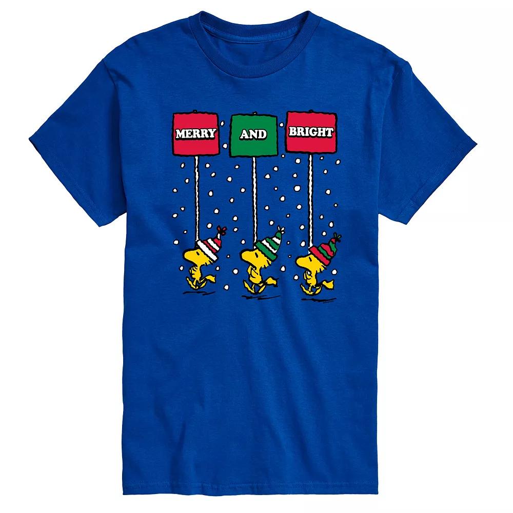 Big & Tall Peanuts Woodstock Merry & Bright Graphic Tee, Men's,  Product Image