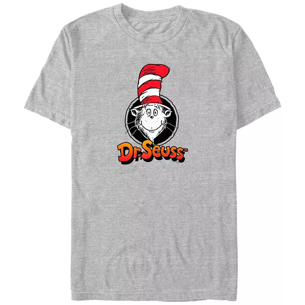 Big & Tall Dr. Seuss The Cat In The Hat Stamp Graphic Tee, Men's, Size: 3XL Tall, Athletic Grey Product Image