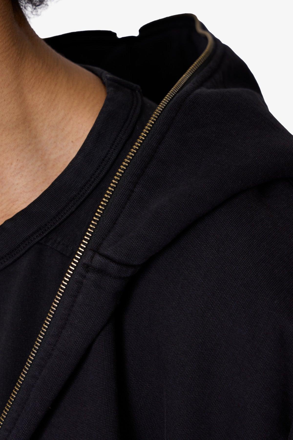 Full Zip Hoodie - Washed Black Product Image