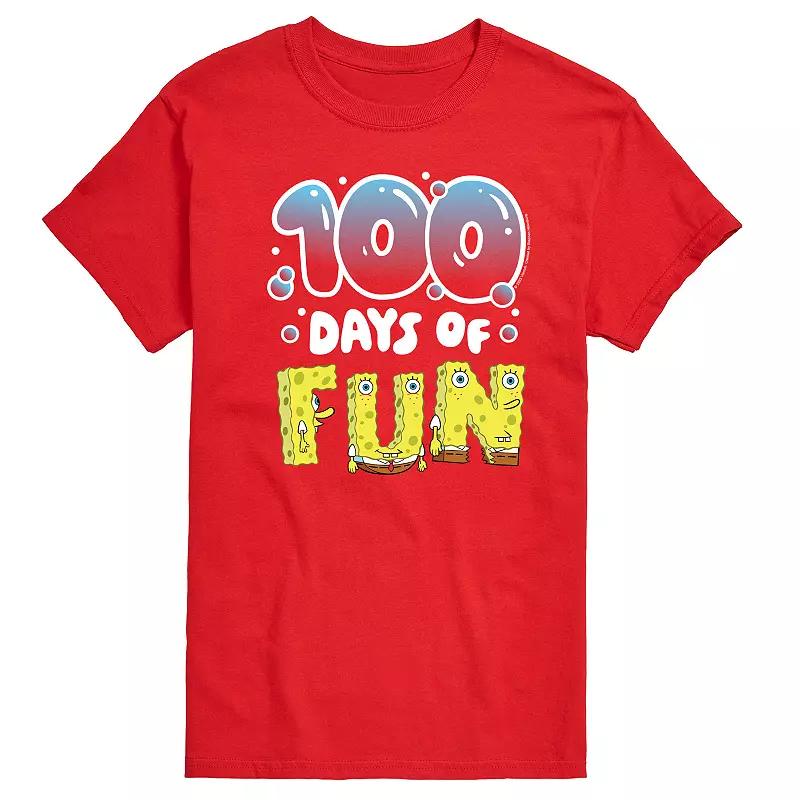 Men's SpongeBob SquarePants 100 Days Of Fun Graphic Tee,  Product Image