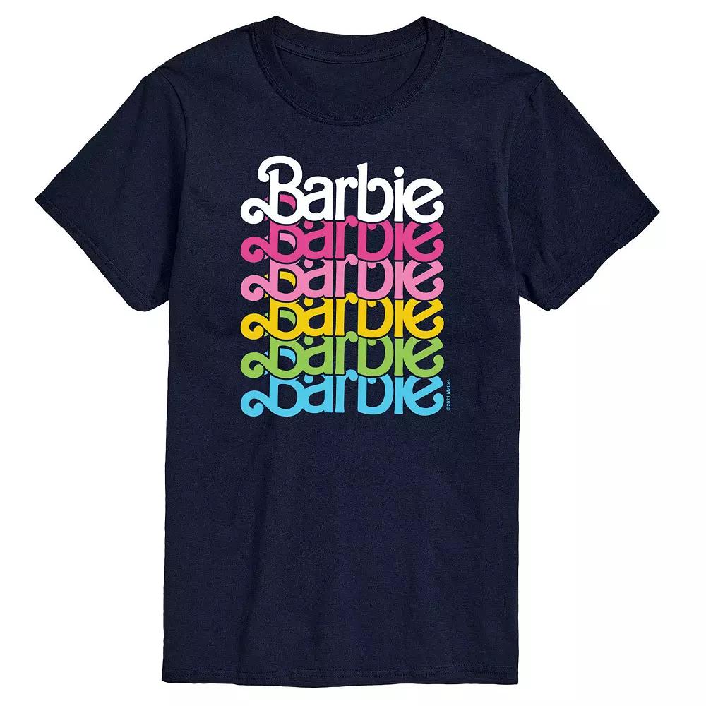 Men's Barbie Logo Rainbow Graphic Tee,  Product Image