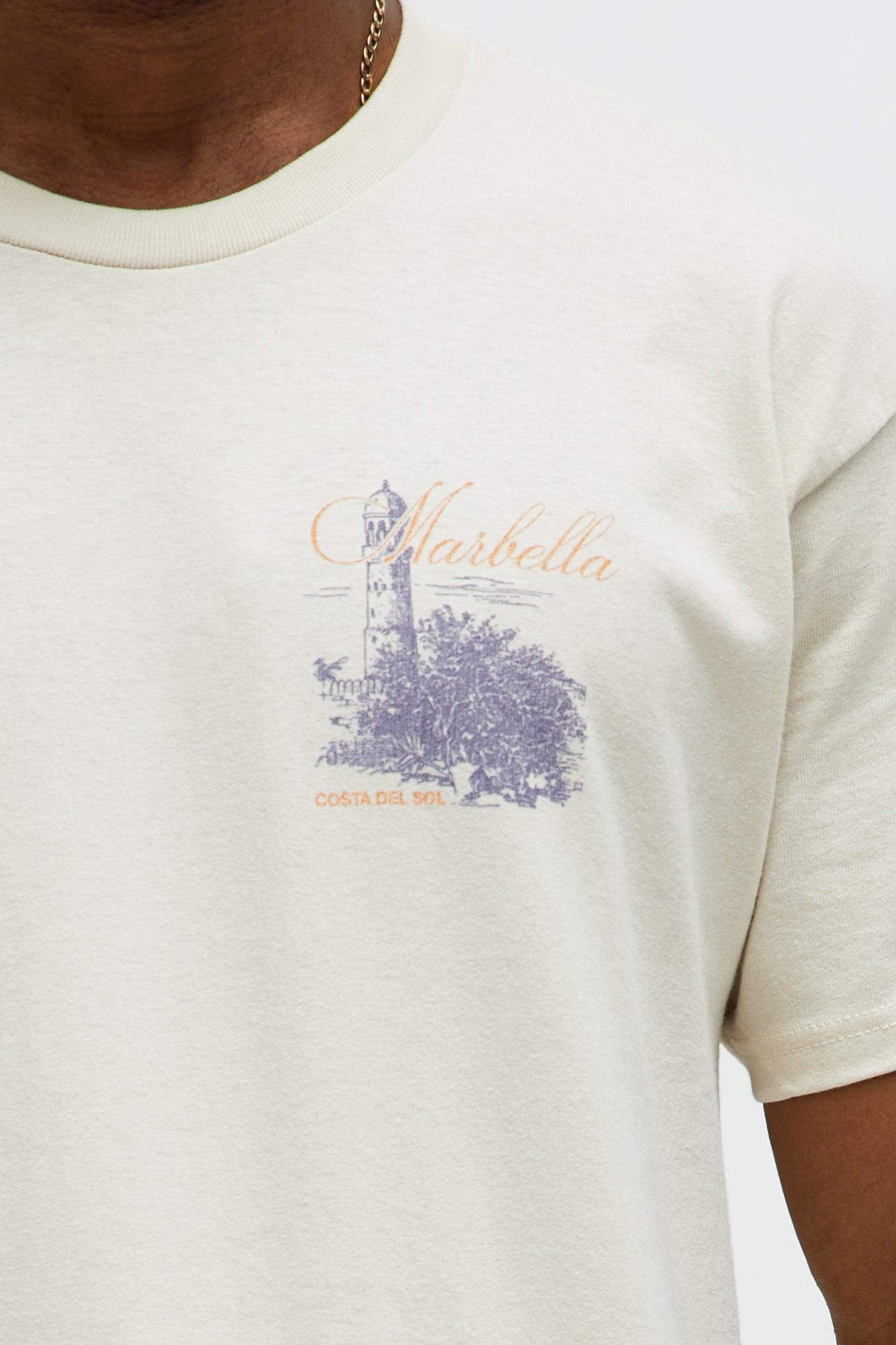 Marbella Spain Short Sleeve Tee - Cream Male Product Image