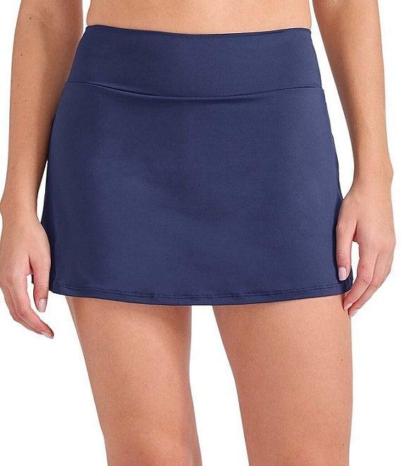 Tommy Bahama Pearl Solid Texture Pique Skirted Swim Bottom Product Image