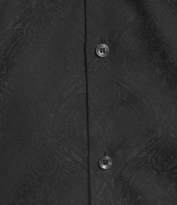 Murano Slim Fit Sating Jacquard Long Sleeve Woven Shirt Product Image