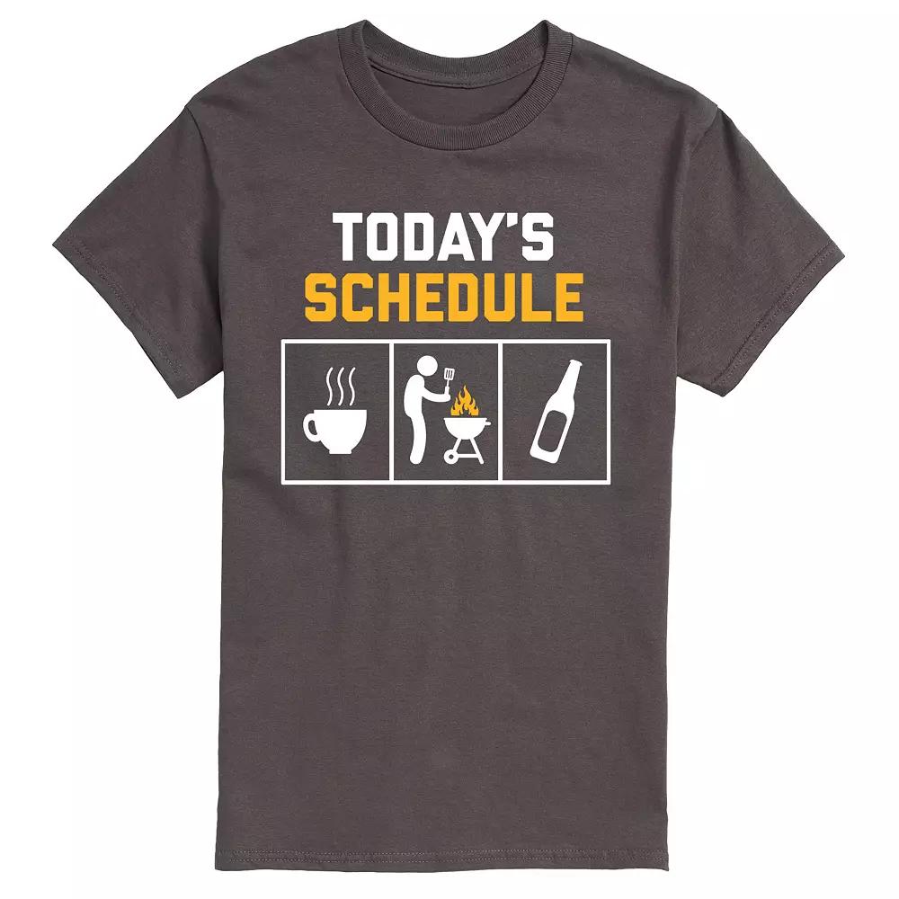 Big & Tall Todays Schedule Grilling Beer Tee, Men's,  Product Image