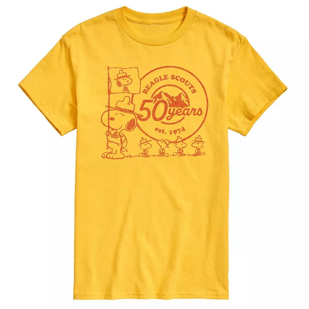Big & Tall Peanuts Beagle Scouts 50 Years Flag Graphic Tee, Men's,  Product Image