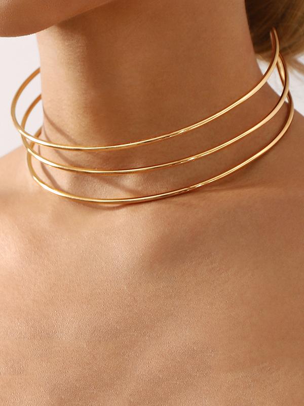Normcore Geometric Ringent Choker Necklace Necklaces Accessories Product Image