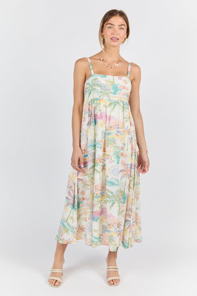 Beach Vacation Printed Maxi Dress FINAL SALE Product Image