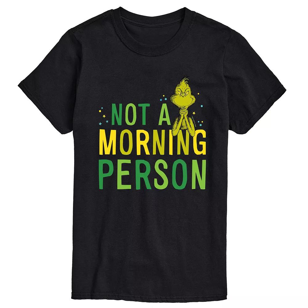 Big & Tall Dr. Seuss Grinch Not A Morning Person Graphic Tee, Men's,  Product Image