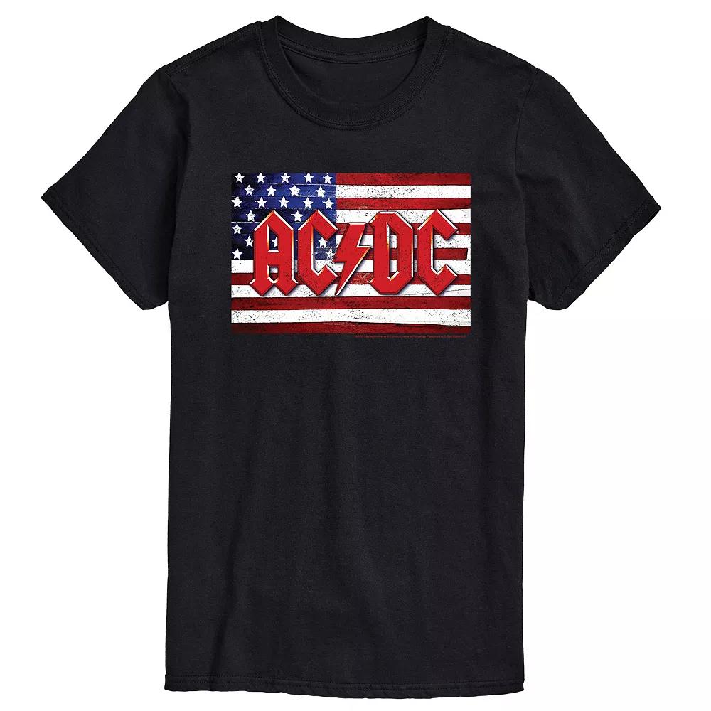Big & Tall ACDC American Flag Logo Tee, Men's,  Product Image