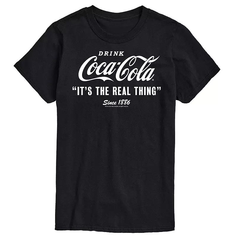 Mens Coca-Cola its the Real Thing Graphic Tee Grey Product Image