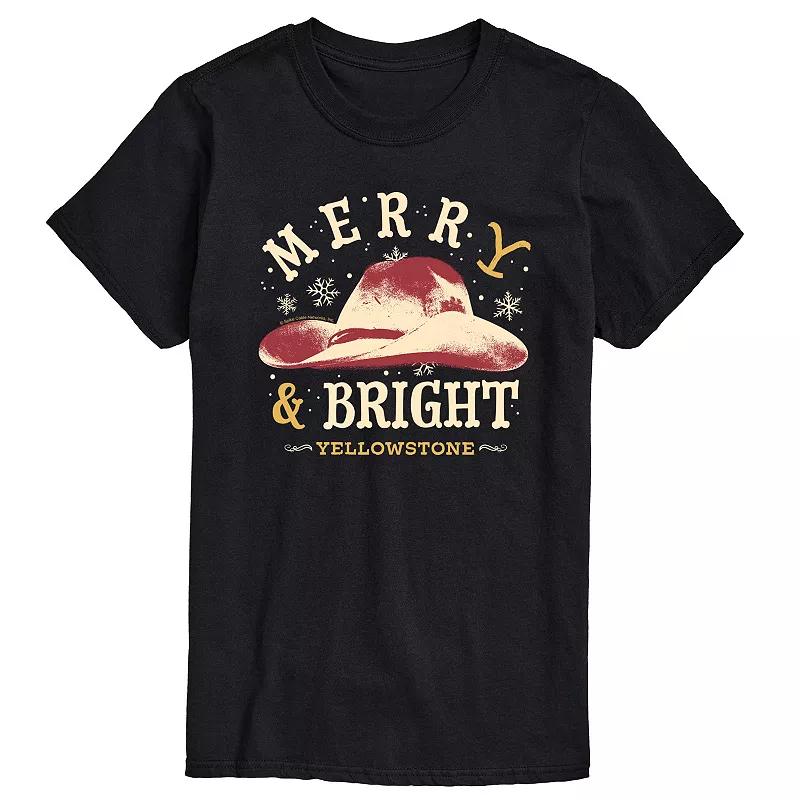Big & Tall Yellowstone Merry and Bright Graphic Tee, Men's,  Product Image