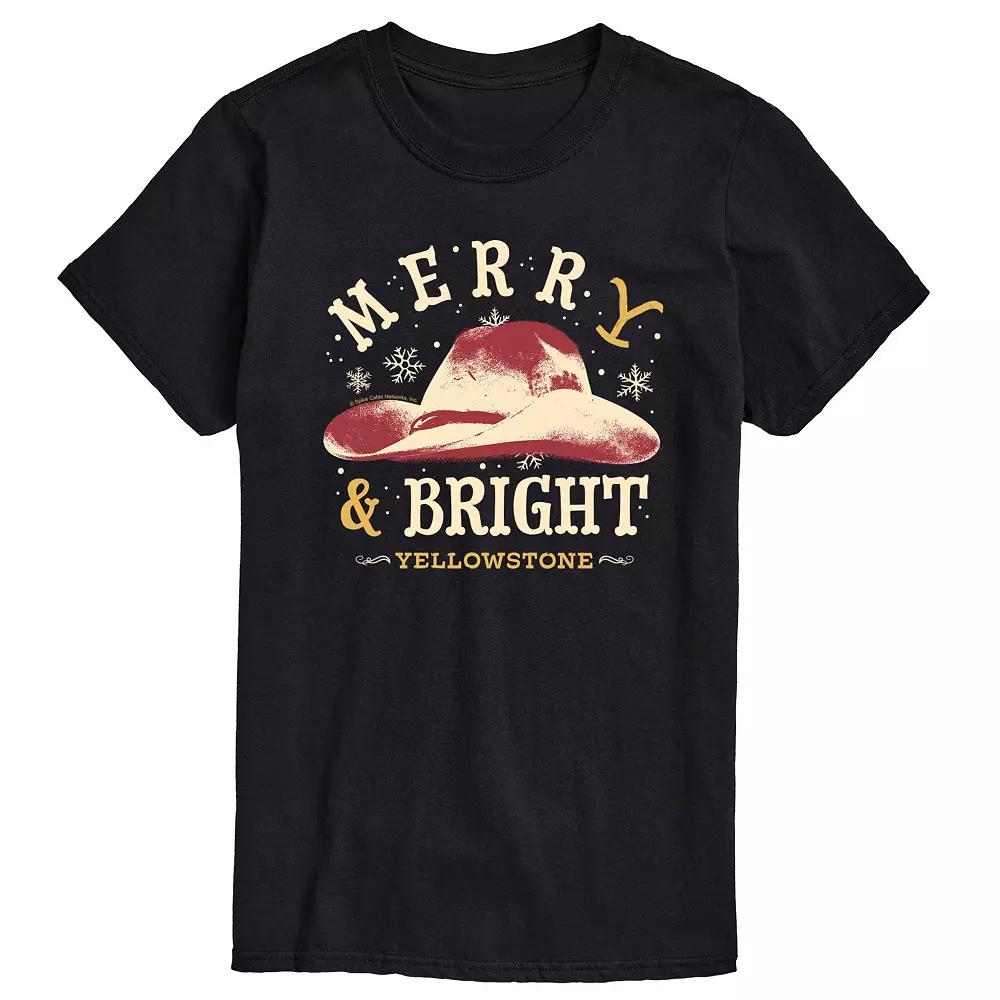 Big & Tall Yellowstone Merry and Bright Graphic Tee, Men's,  Product Image