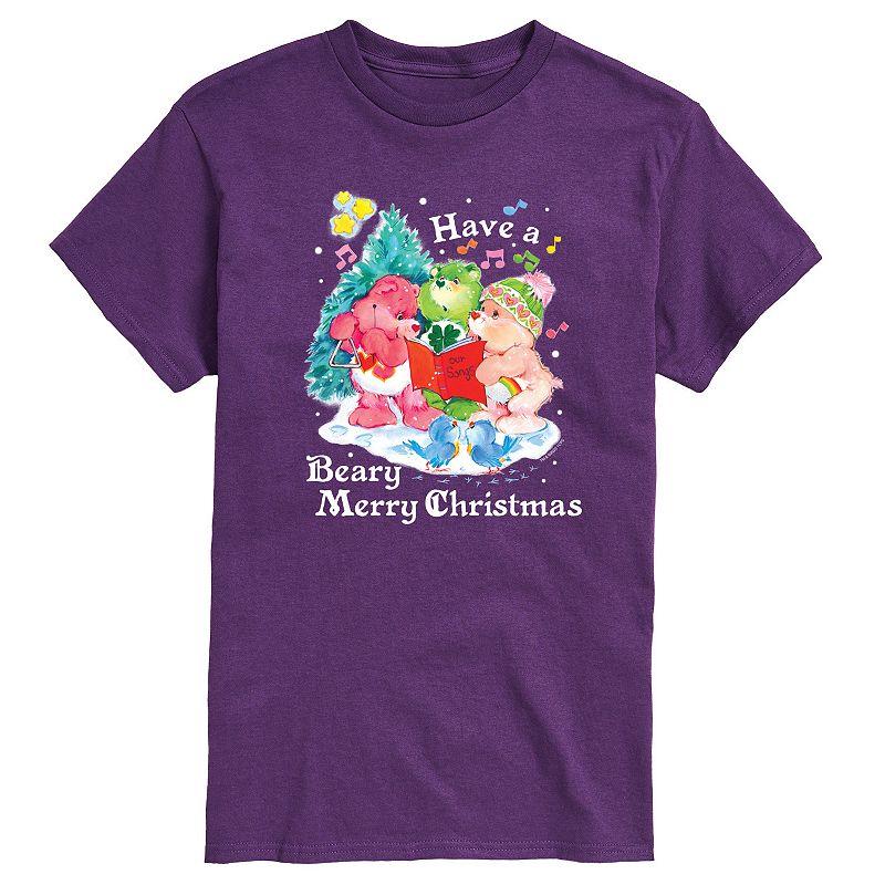 Men's Care Bears Have A Beary Merry Christmas Graphic Tee, Size: Large, Purple Product Image