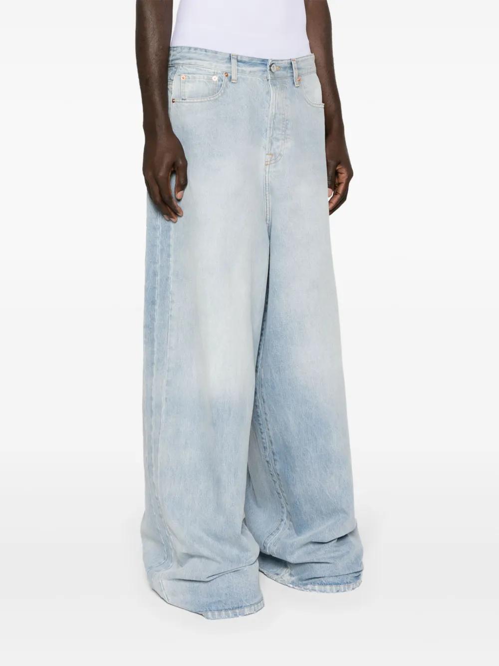 Destroyed wide-leg jeans Product Image