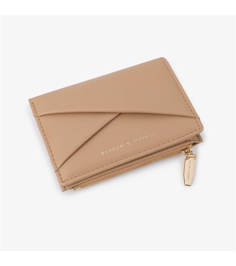 Lettering Faux Leather Card Holder Product Image