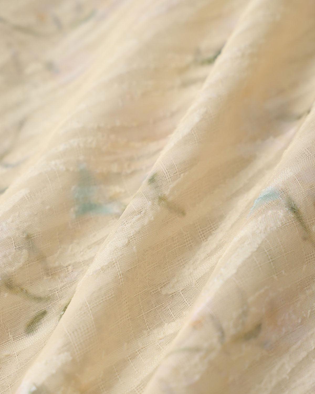 Yellow Floral Cap Sleeve Ruffle Midi Dress Product Image