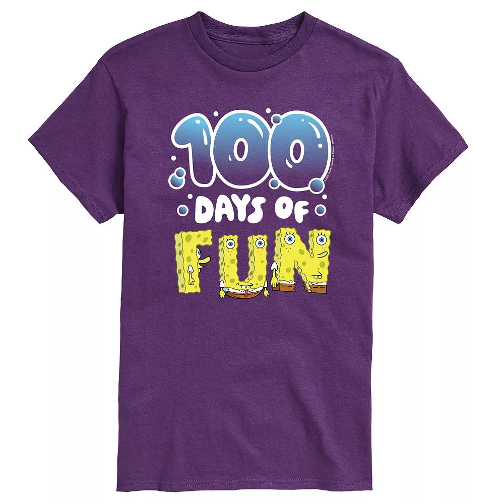 Men's SpongeBob SquarePants 100 Days Of Fun Graphic Tee,  Product Image