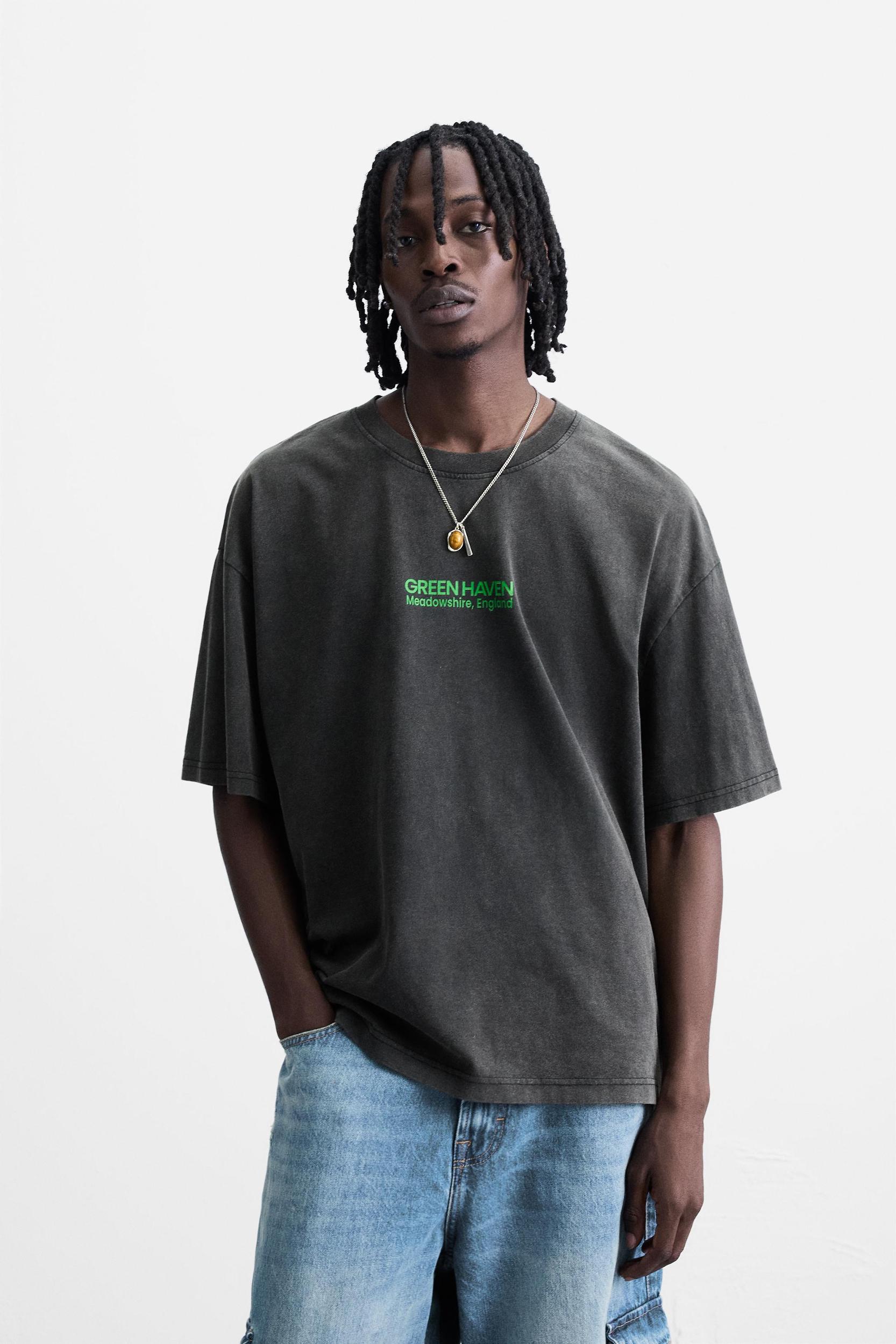 WASHED TEXT T-SHIRT Product Image