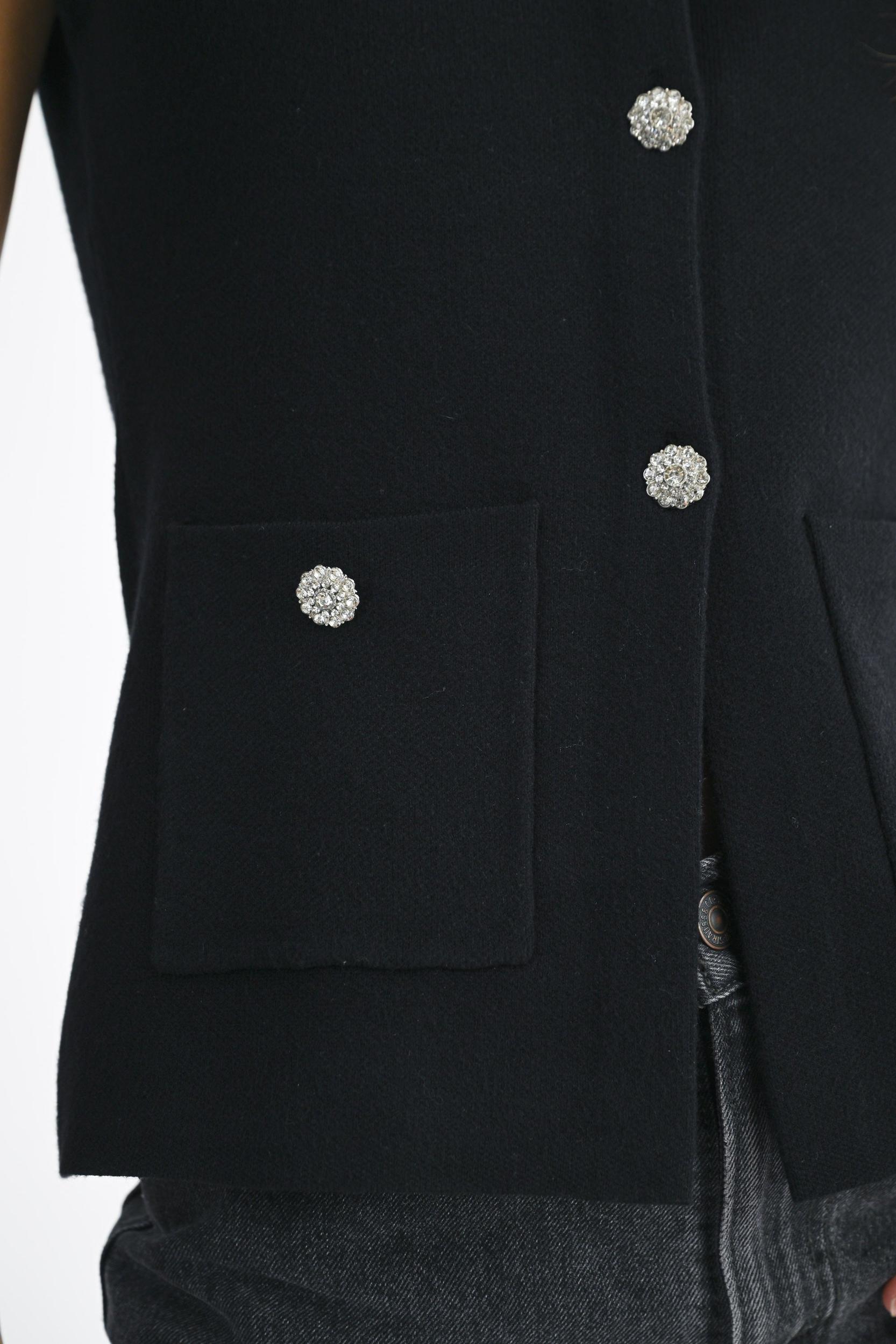 Jewel Button Down Sweater Vest Product Image