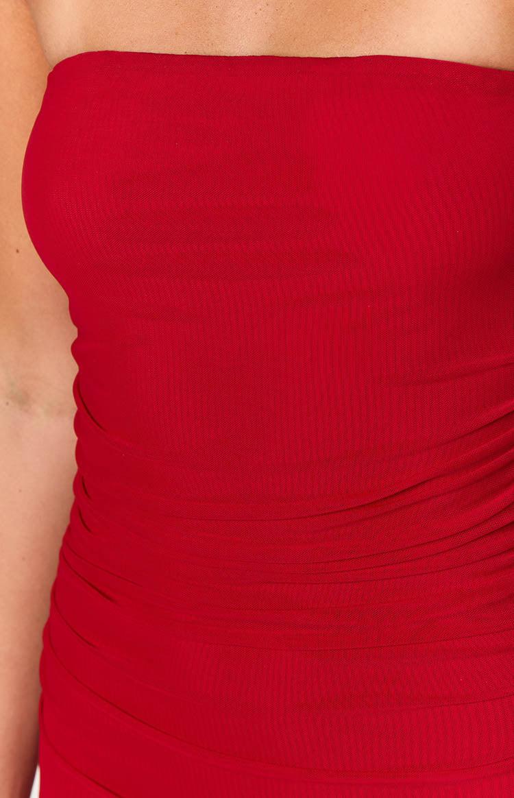 Imogen Red Maxi Dress Product Image