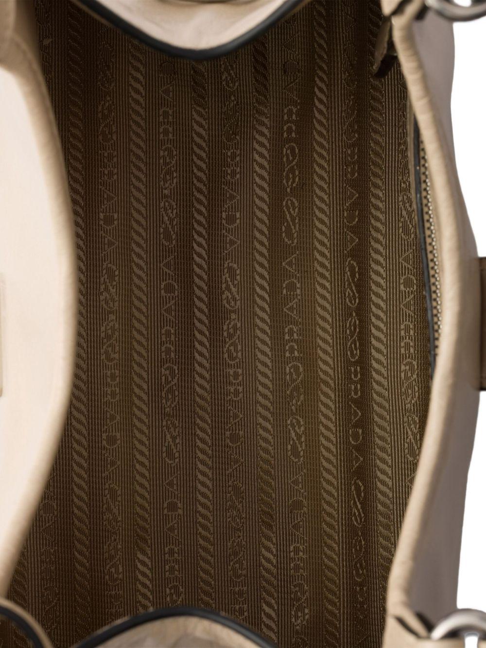 small leather push-lock tote bag Product Image