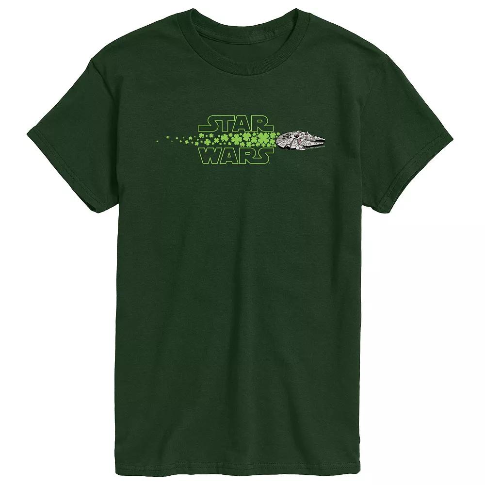Big & Tall Star Wars Millennium Falcon St. Patrick's Day Logo Graphic Tee, Men's,  Product Image