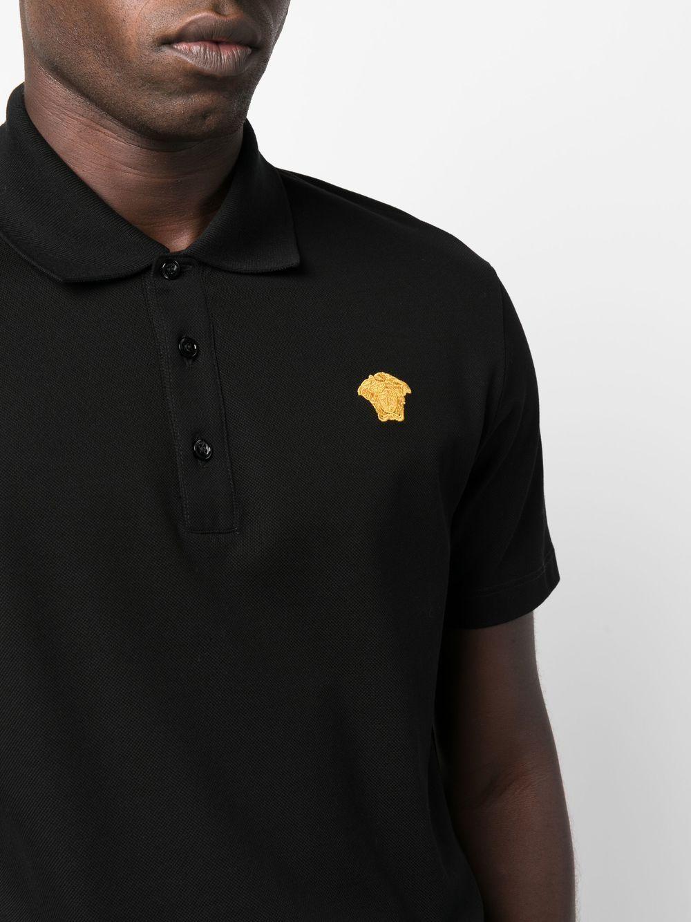 Medusa embroidered polo shirt Product Image