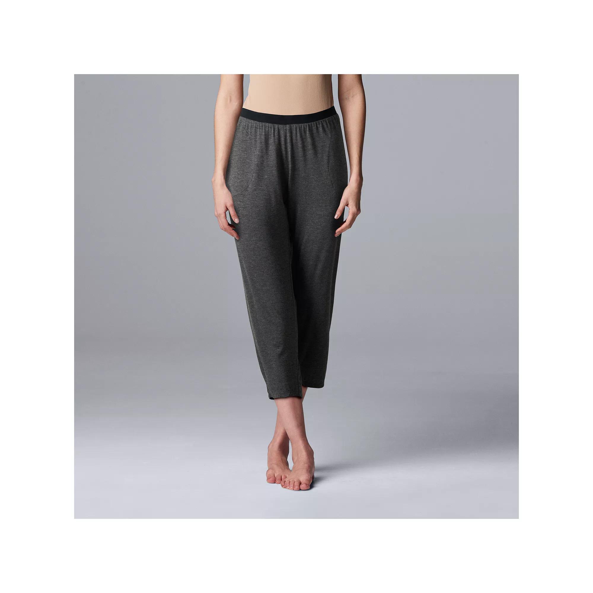 Women's Simply Vera Vera Wang Basic Luxury Pajama Capri Pants,  Product Image