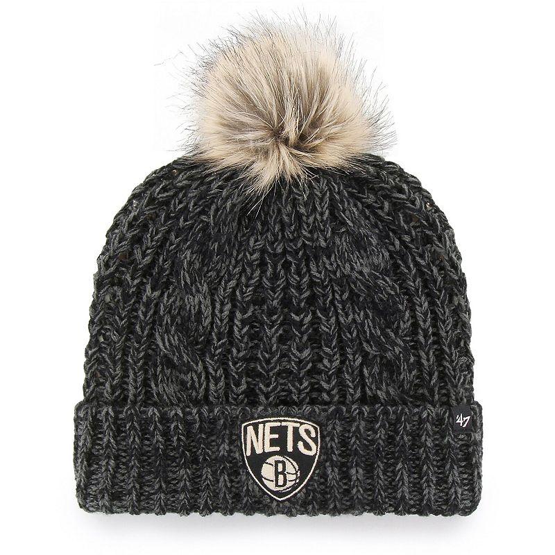 Womens 47 Brooklyn Nets Meeko Cuffed Knit Hat with Pom Product Image