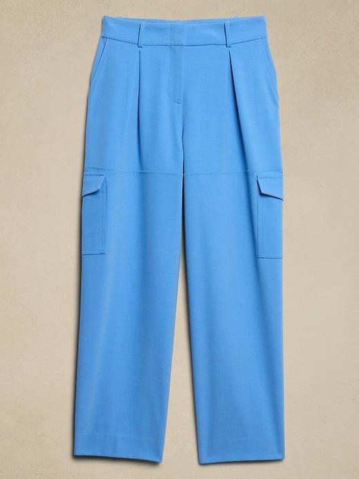 High-Rise Straight Twill Cargo Pant Product Image