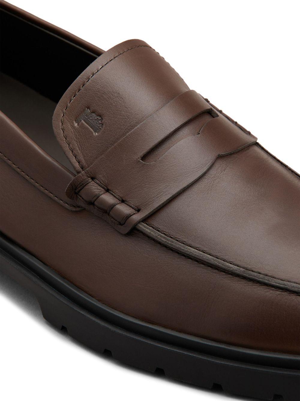 logo-debossed leather loafers  Product Image
