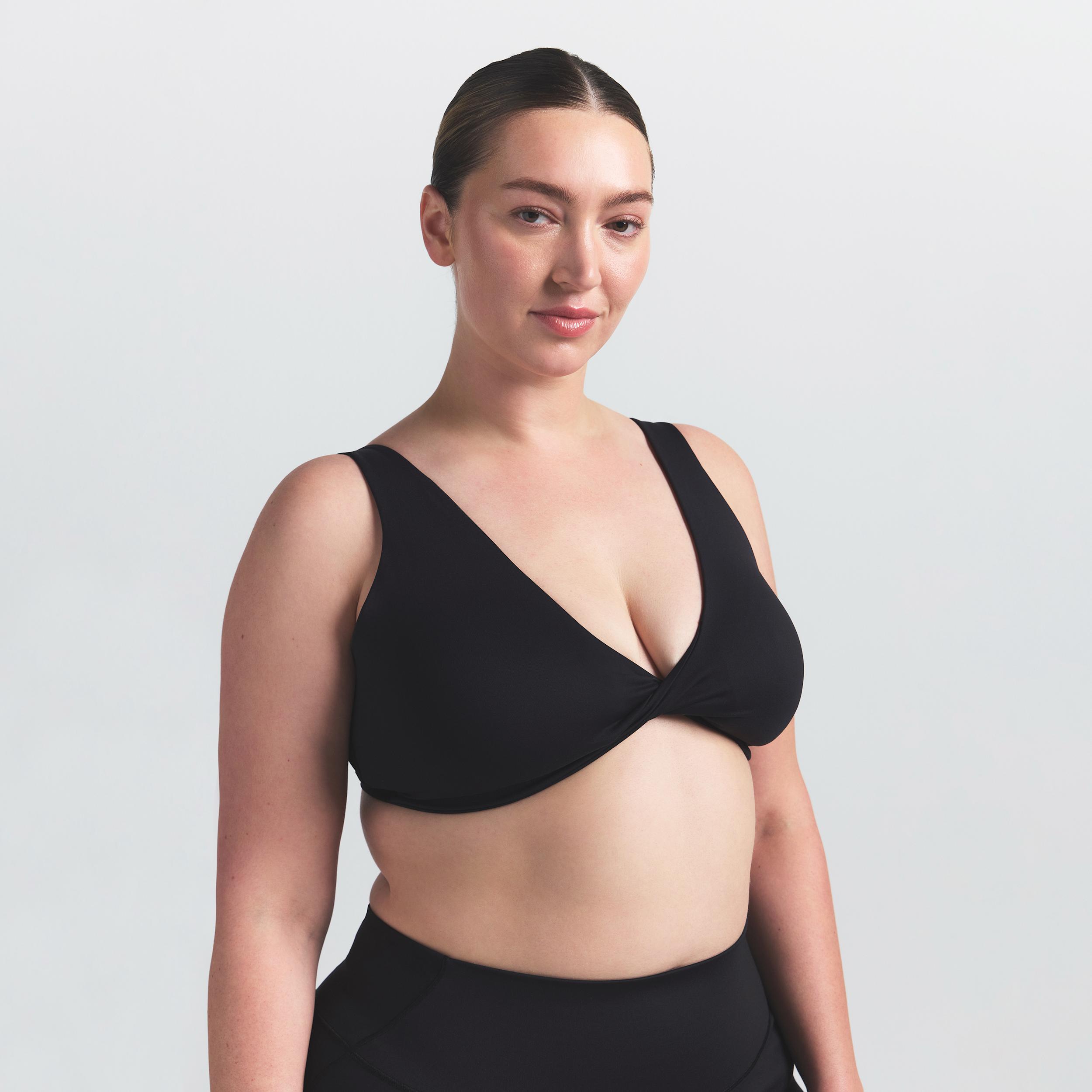 Nike Womens SKIMS Matte Twist-Front Bra | BABRA9481W-OBD Product Image