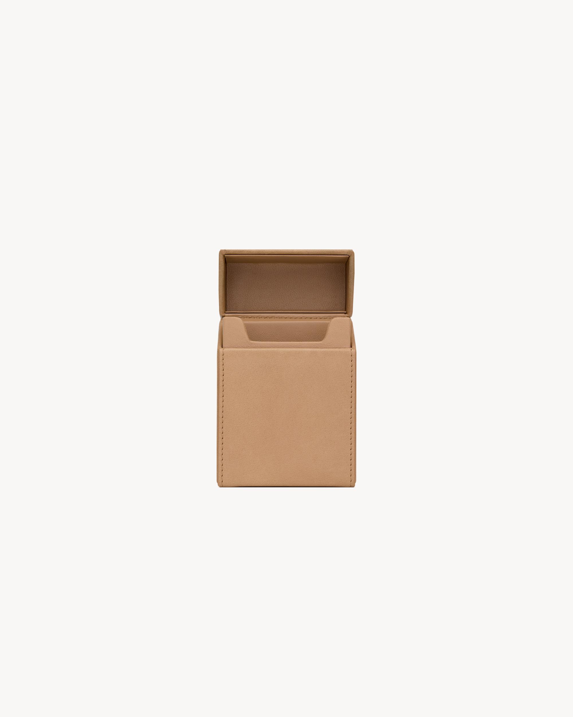 SAINT LAURENT PARIS cigarette box in vegetable-tanned leather Product Image