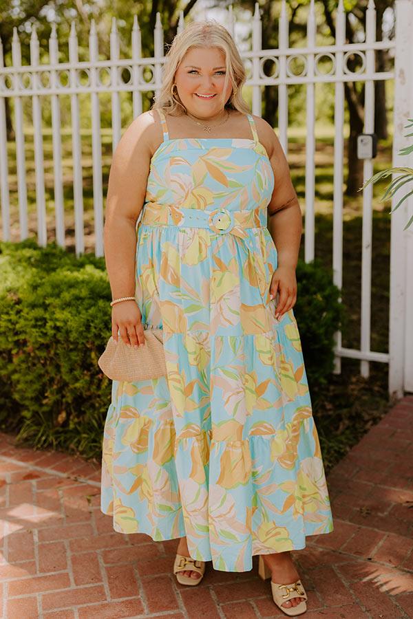 Fresh Breeze Floral Midi Dress Curves Product Image