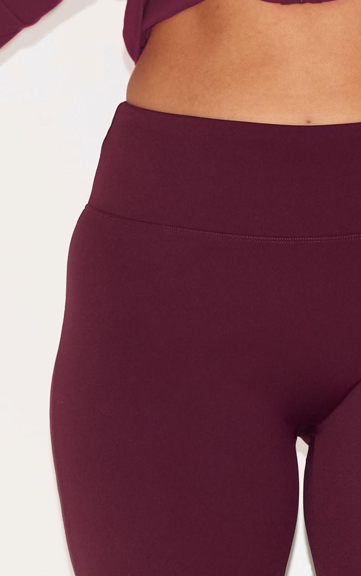 Burgundy Sculpt Straight Leg Yoga Pants Product Image