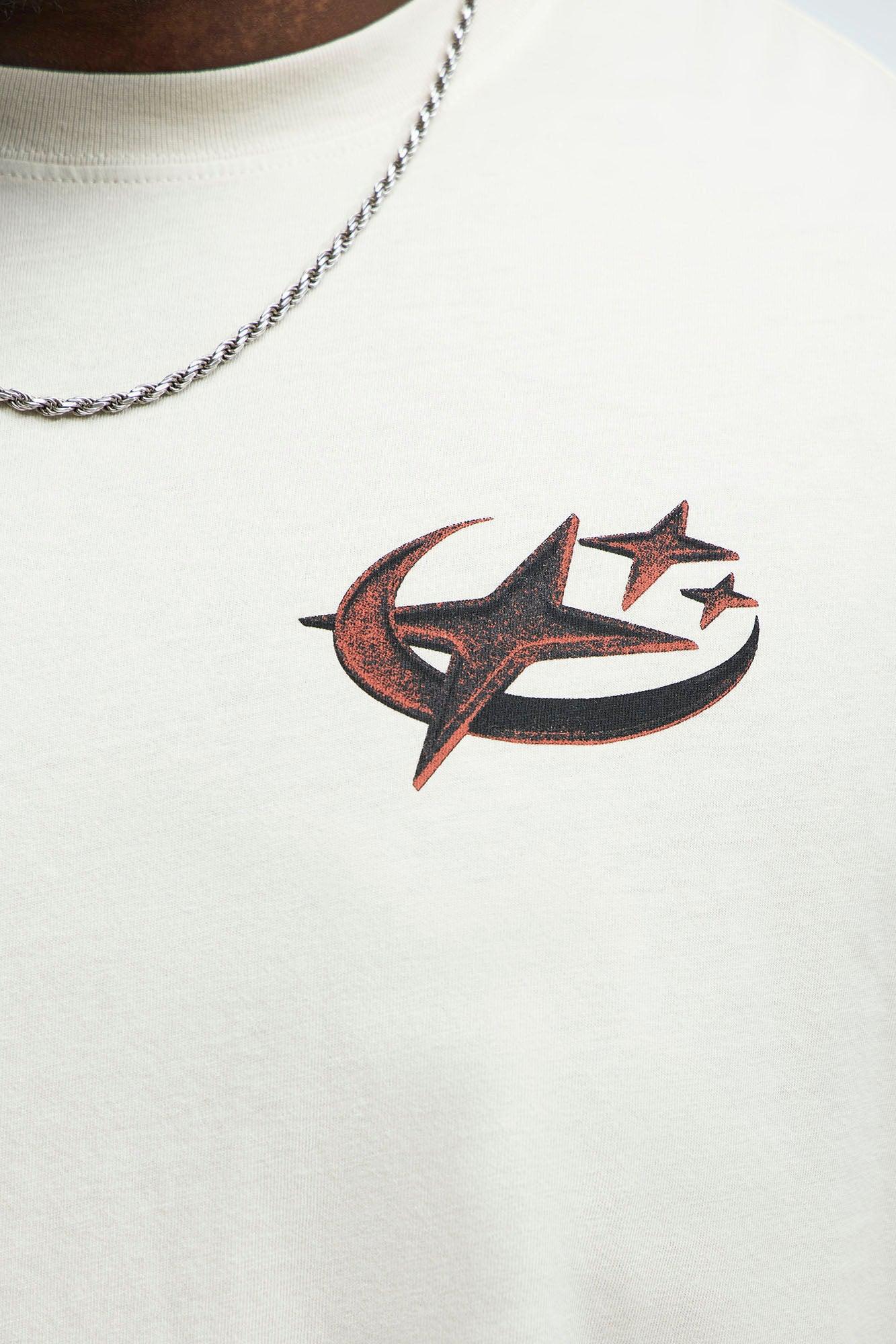 Risk It All Oversized Short Sleeve Tee - Cream Product Image