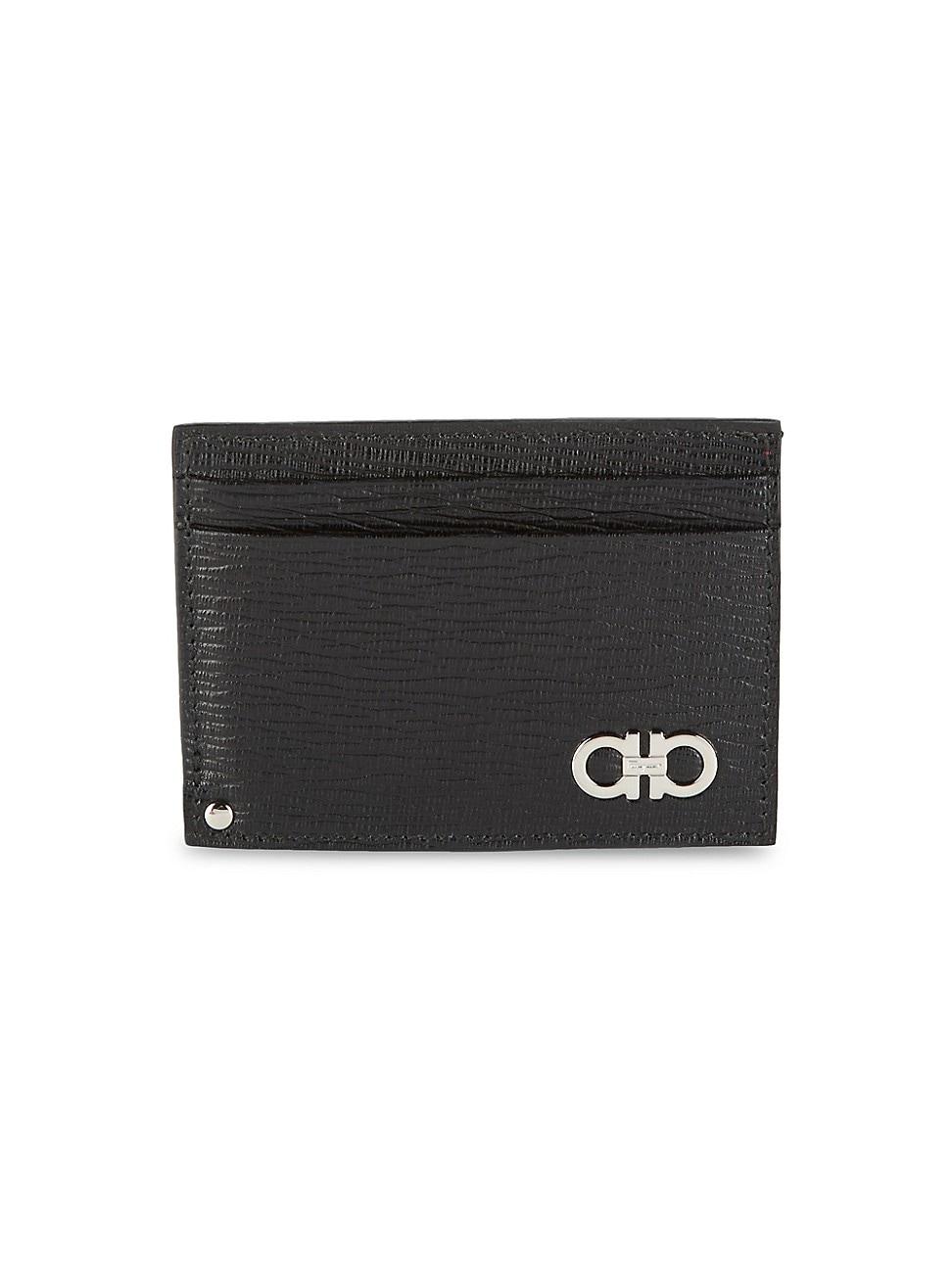 Mens Revival Gancini Leather Card Case with Flip-Out ID WindowRed Product Image