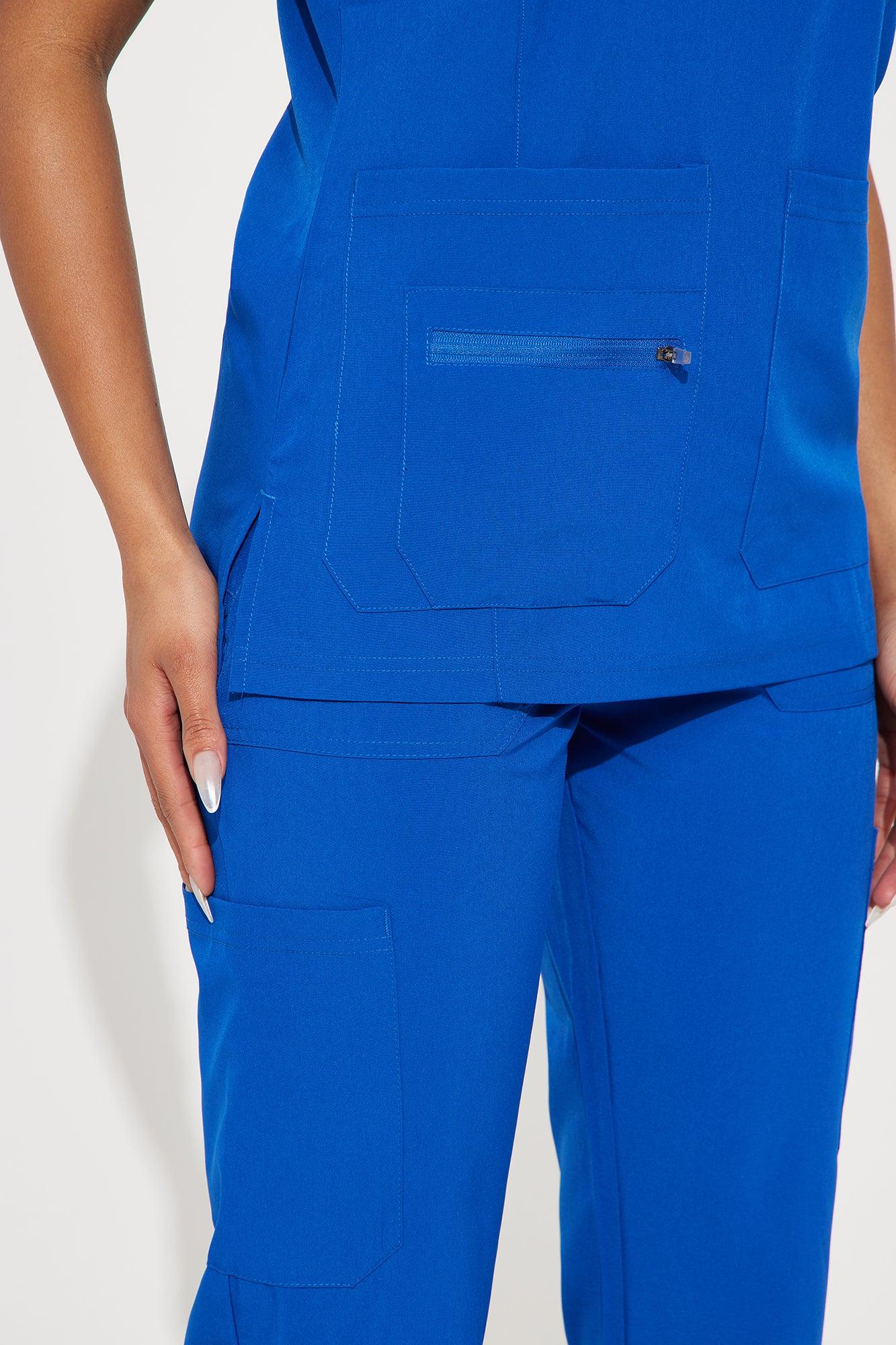 Essential 4 Way Stretch Scrub Uniform Set - Royal Product Image