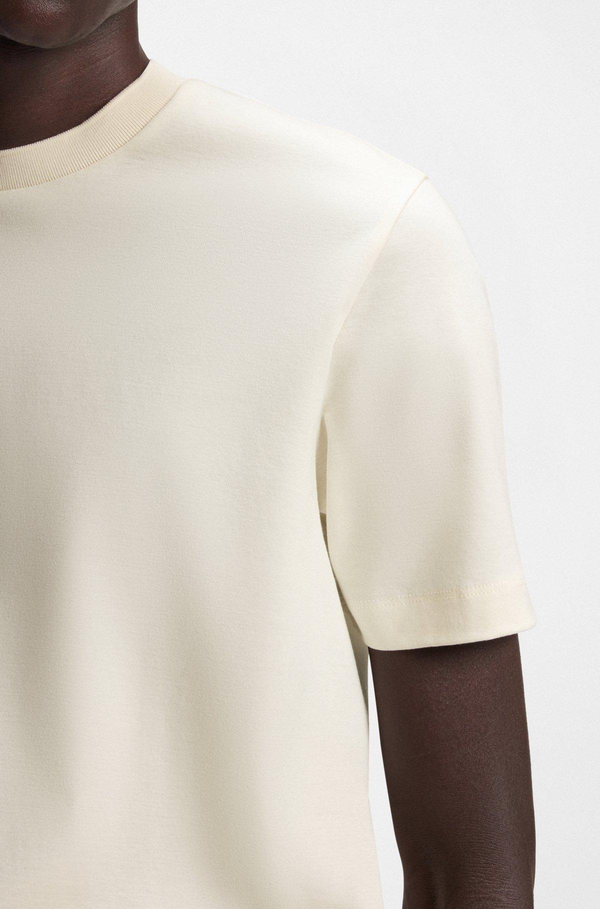 BOSS - Regular-fit T-shirt in mercerized cotton - White Product Image